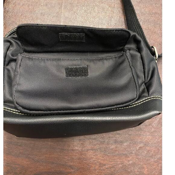 Tommy Hilfiger Black Nylon Small Crossbody Bag with Red Interior Preppy Classic - Picture 3 of 8